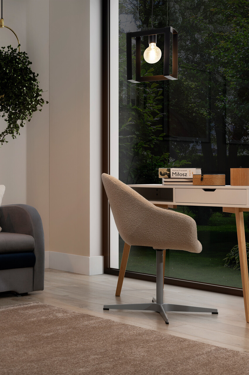 Lustra ELTAP, Giorri, 24x18x120 cm, 1xE27, 15W, otel, negru - imagine 6